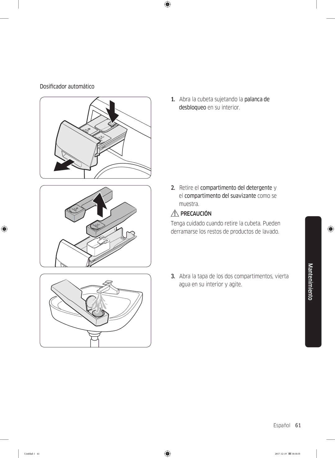 Samsung WW10M86GNOA/EC manual Español 61  